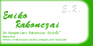 eniko rakonczai business card